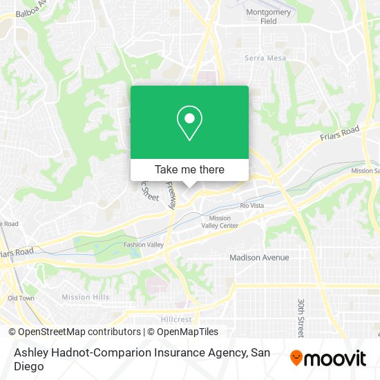 Mapa de Ashley Hadnot-Comparion Insurance Agency