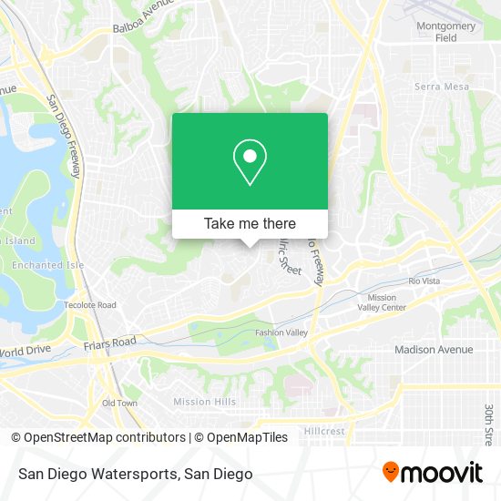 Mapa de San Diego Watersports