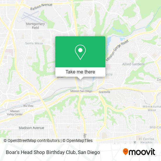 Mapa de Boar's Head Shop Birthday Club