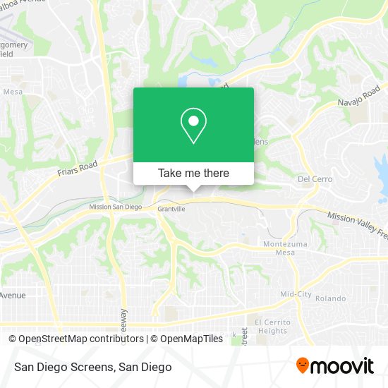 San Diego Screens map