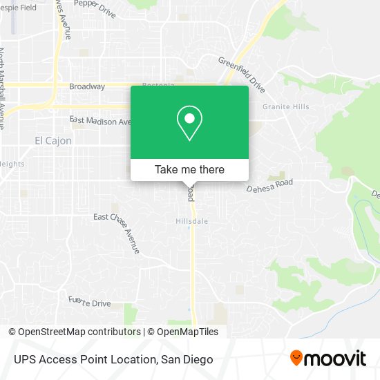 UPS Access Point Location map