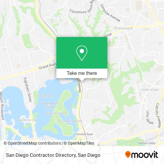 San Diego Contractor Directory map