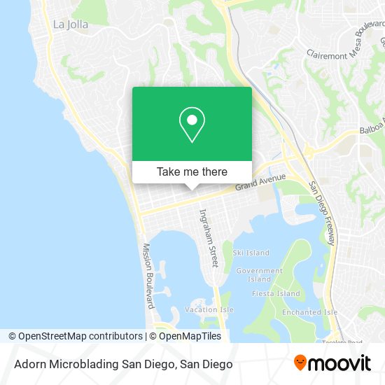 Adorn Microblading San Diego map