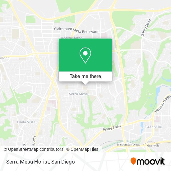 Serra Mesa Florist map