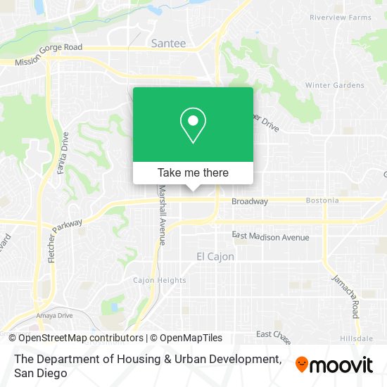 The Department of Housing & Urban Development map