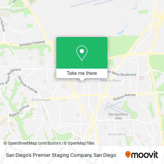 San Diego's Premier Staging Company map
