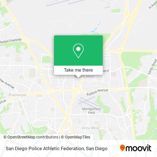 San Diego Police Athletic Federation map