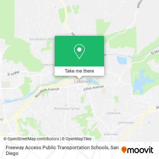 Freeway Access Public Transportation Schools map