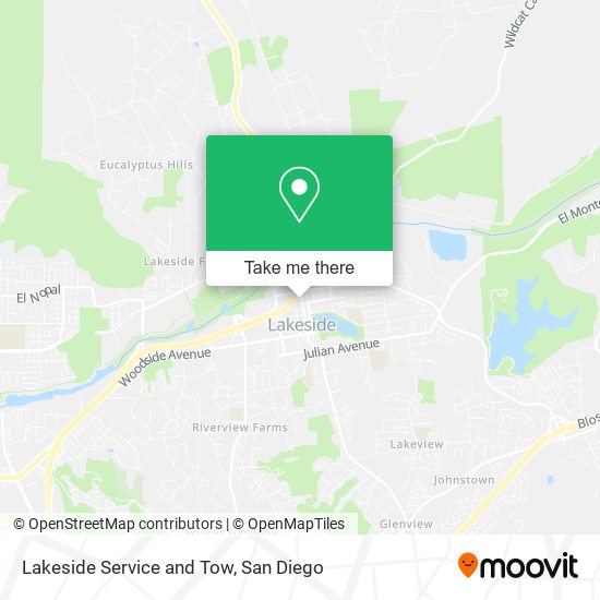 Lakeside Service and Tow map