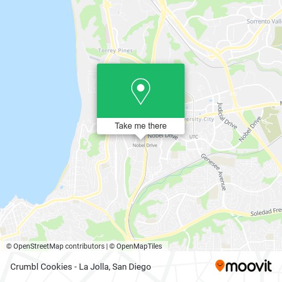 Crumbl Cookies - La Jolla map