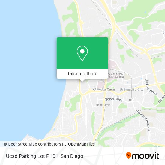 Mapa de Ucsd Parking Lot P101