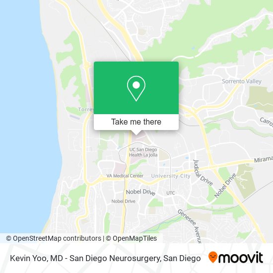Mapa de Kevin Yoo, MD - San Diego Neurosurgery