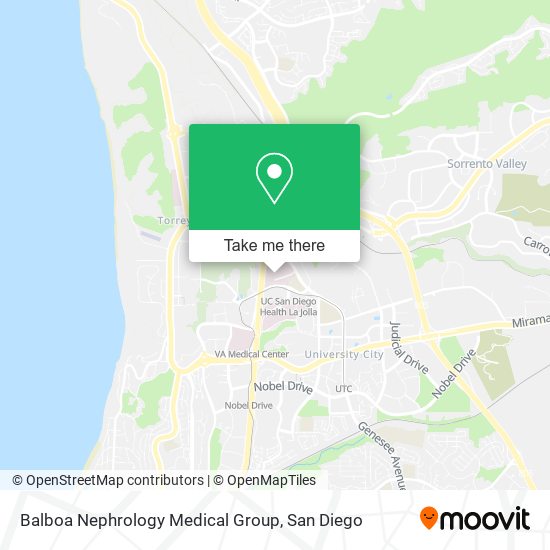 Mapa de Balboa Nephrology Medical Group