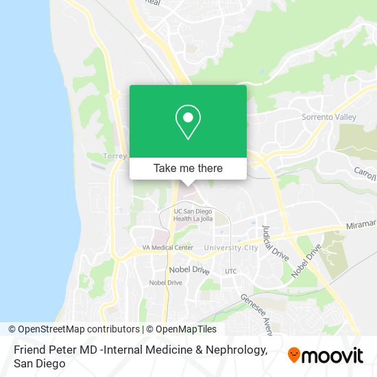 Friend Peter MD -Internal Medicine & Nephrology map