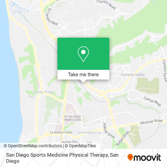 San Diego Sports Medicine Physical Therapy map