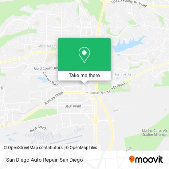 Mapa de San Diego Auto Repair