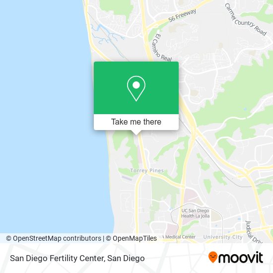 Mapa de San Diego Fertility Center