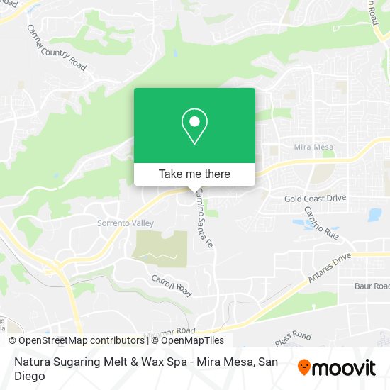 Natura Sugaring Melt & Wax Spa - Mira Mesa map