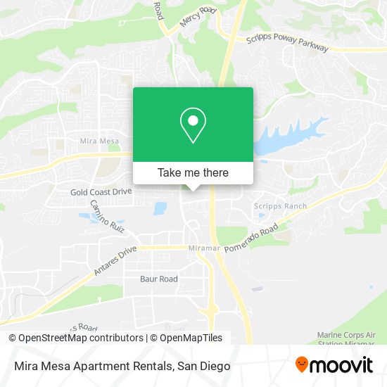 Mapa de Mira Mesa Apartment Rentals