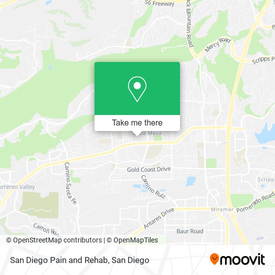 San Diego Pain and Rehab map