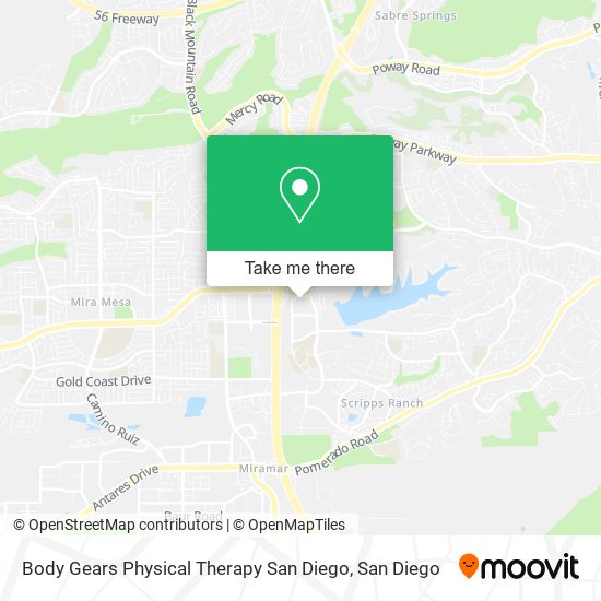 Body Gears Physical Therapy San Diego map