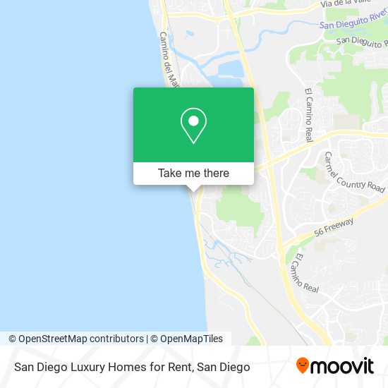 Mapa de San Diego Luxury Homes for Rent