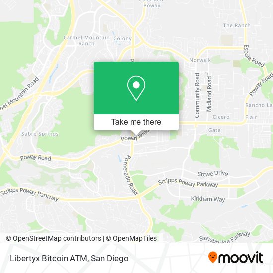 Mapa de Libertyx Bitcoin ATM