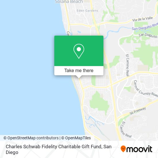 Mapa de Charles Schwab Fidelity Charitable Gift Fund