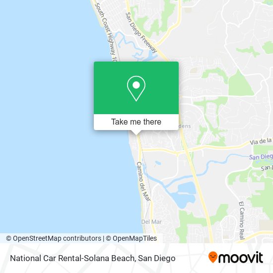 Mapa de National Car Rental-Solana Beach