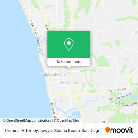 Criminal Attorney / Lawyer Solana Beach map