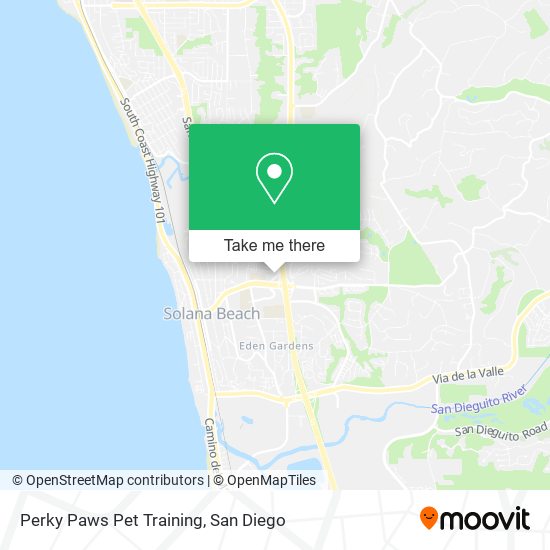 Perky Paws Pet Training map