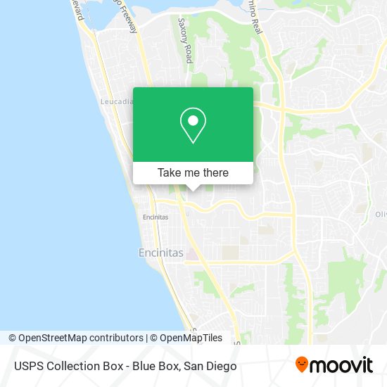 Mapa de USPS Collection Box - Blue Box