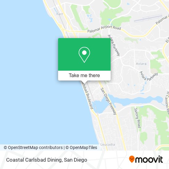 Mapa de Coastal Carlsbad Dining