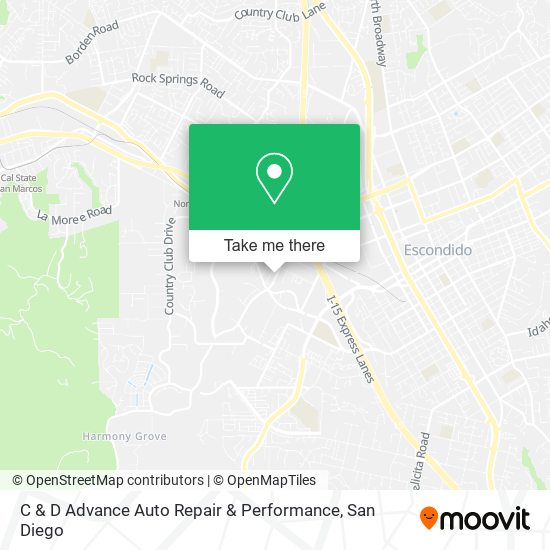 C & D Advance Auto Repair & Performance map