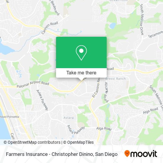 Farmers Insurance - Christopher Dinino map