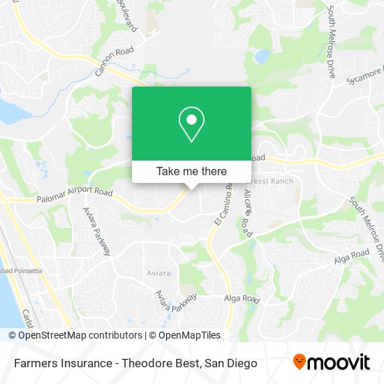 Farmers Insurance - Theodore Best map