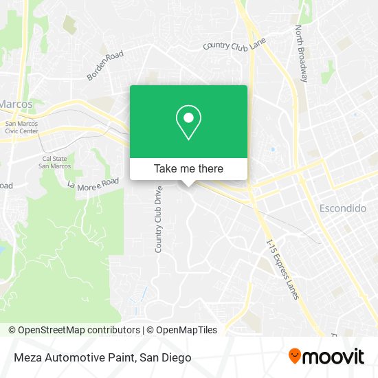 Mapa de Meza Automotive Paint