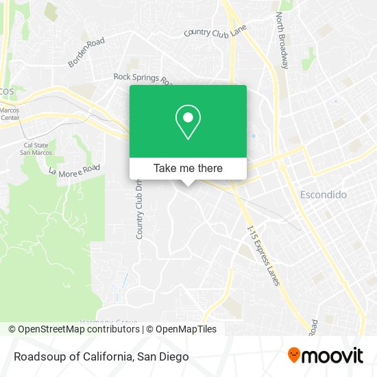 Mapa de Roadsoup of California