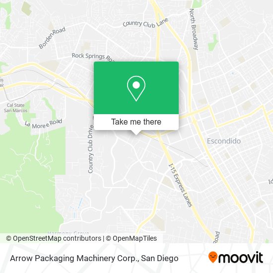 Mapa de Arrow Packaging Machinery Corp.