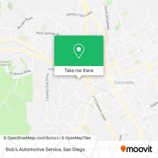 Bob's Automotive Service map