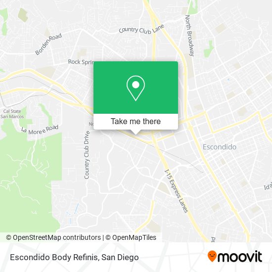 Escondido Body Refinis map