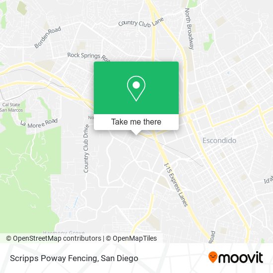 Mapa de Scripps Poway Fencing