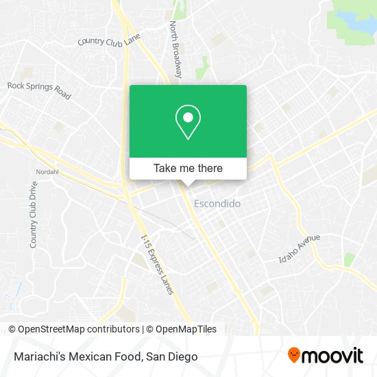 Mariachi's Mexican Food map