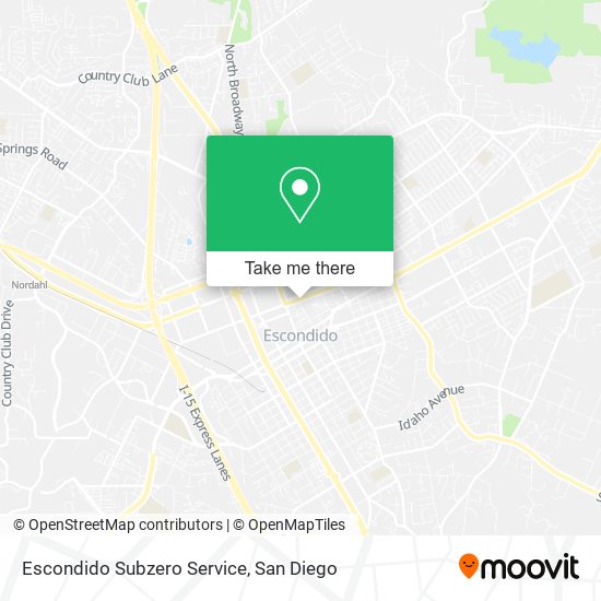 Escondido Subzero Service map