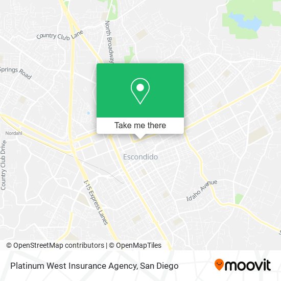 Mapa de Platinum West Insurance Agency