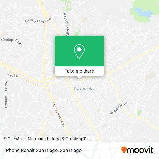 Phone Repair San Diego map