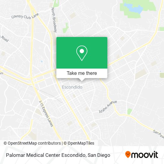 Palomar Medical Center Escondido map