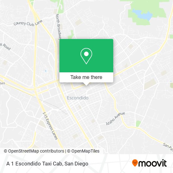 Mapa de A 1 Escondido Taxi Cab