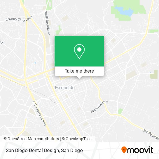 Mapa de San Diego Dental Design