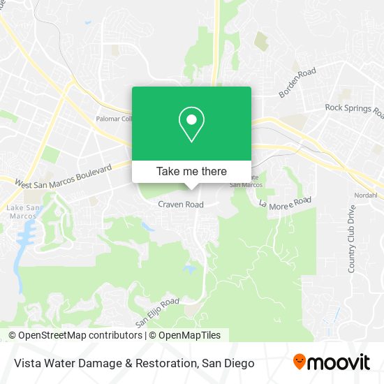 Vista Water Damage & Restoration map